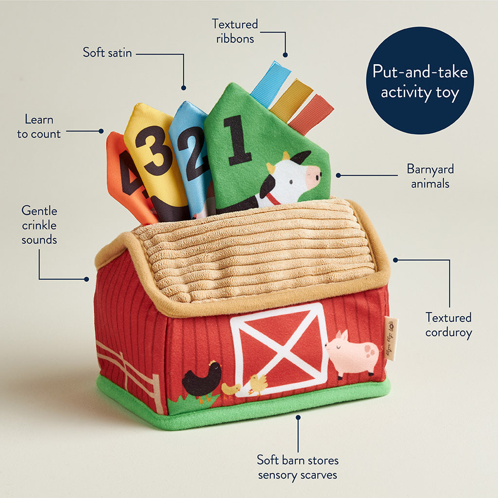 Itzy Sensory Scarves™ Pull-And-Take Toy (Farm Friends)