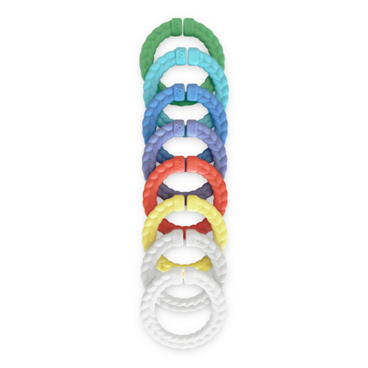 Bitzy Bespoke™ Ritzy Rings™ Linking Ring Set (Primary Rainbow)