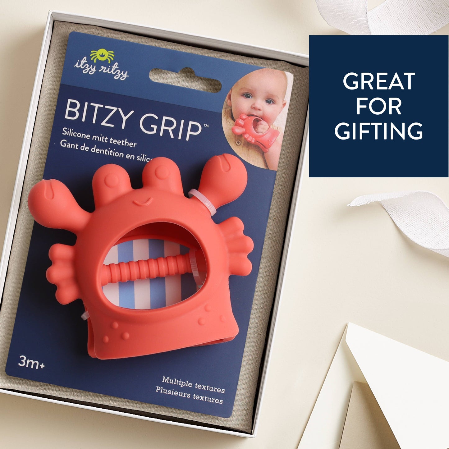 Bitzy Grip™ Silicone Teether (Crab)