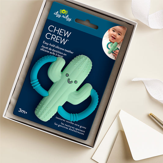 Chew Crew™ Silicone Handle Teether (Cooper the Cactus)