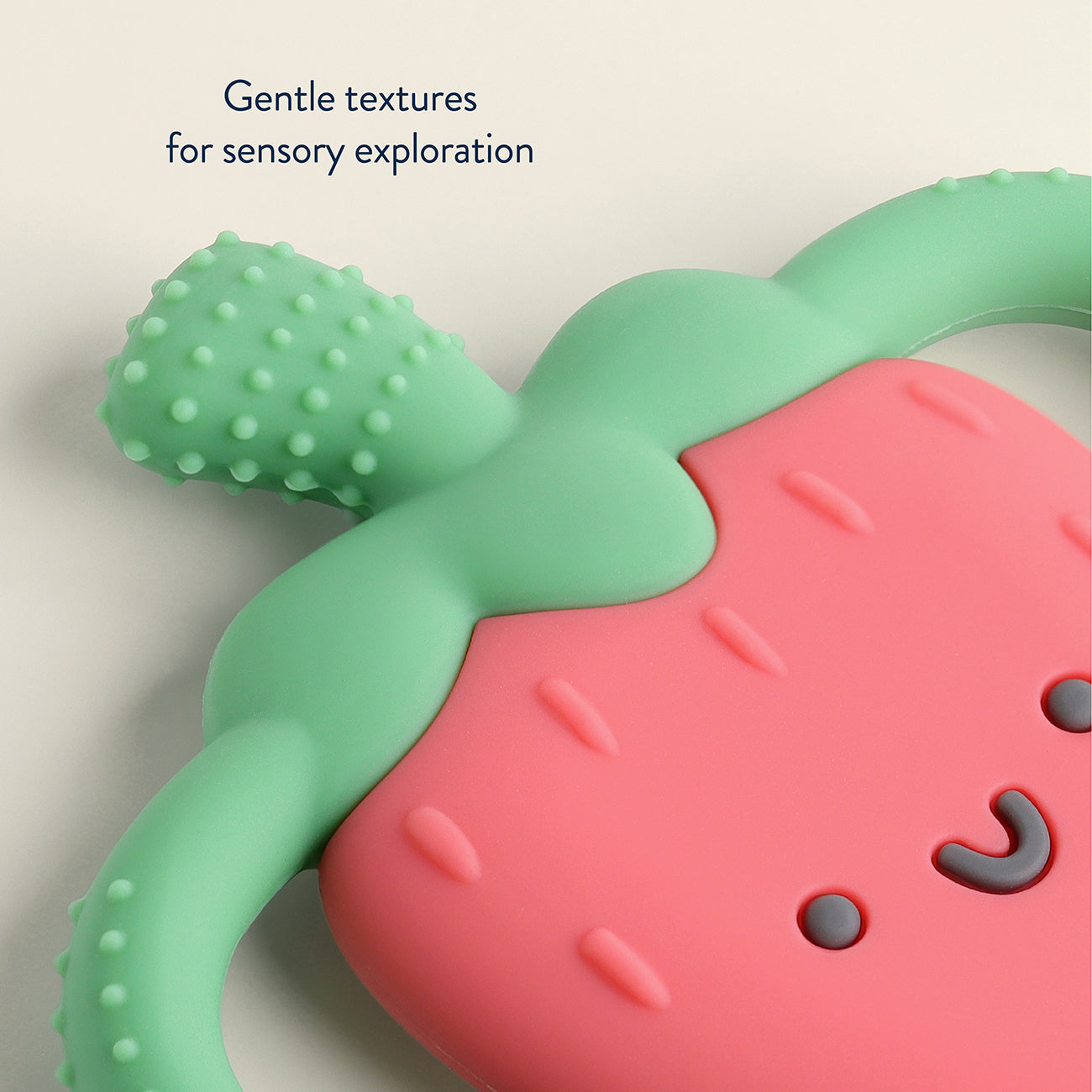 Chew Crew™ Silicone Handle Teether (Bonnie the Strawberry)