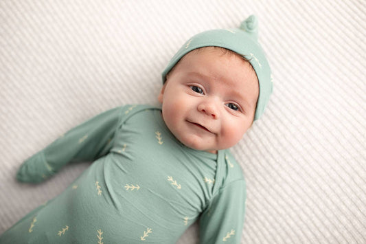 Arrow Print Knotted Newborn Gown
