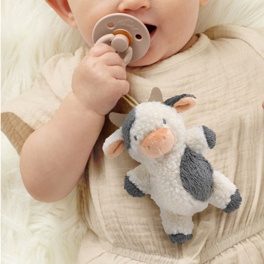 Bitzy Pal™ Natural Rubber Pacifier & Lovey (Carmen the Cow)
