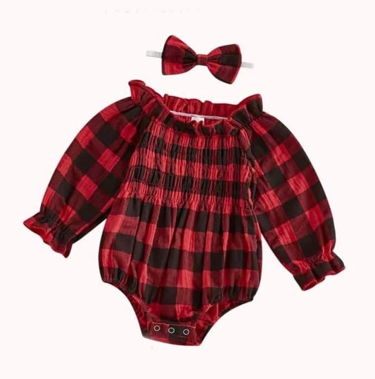 Merry Little Romper (Red)