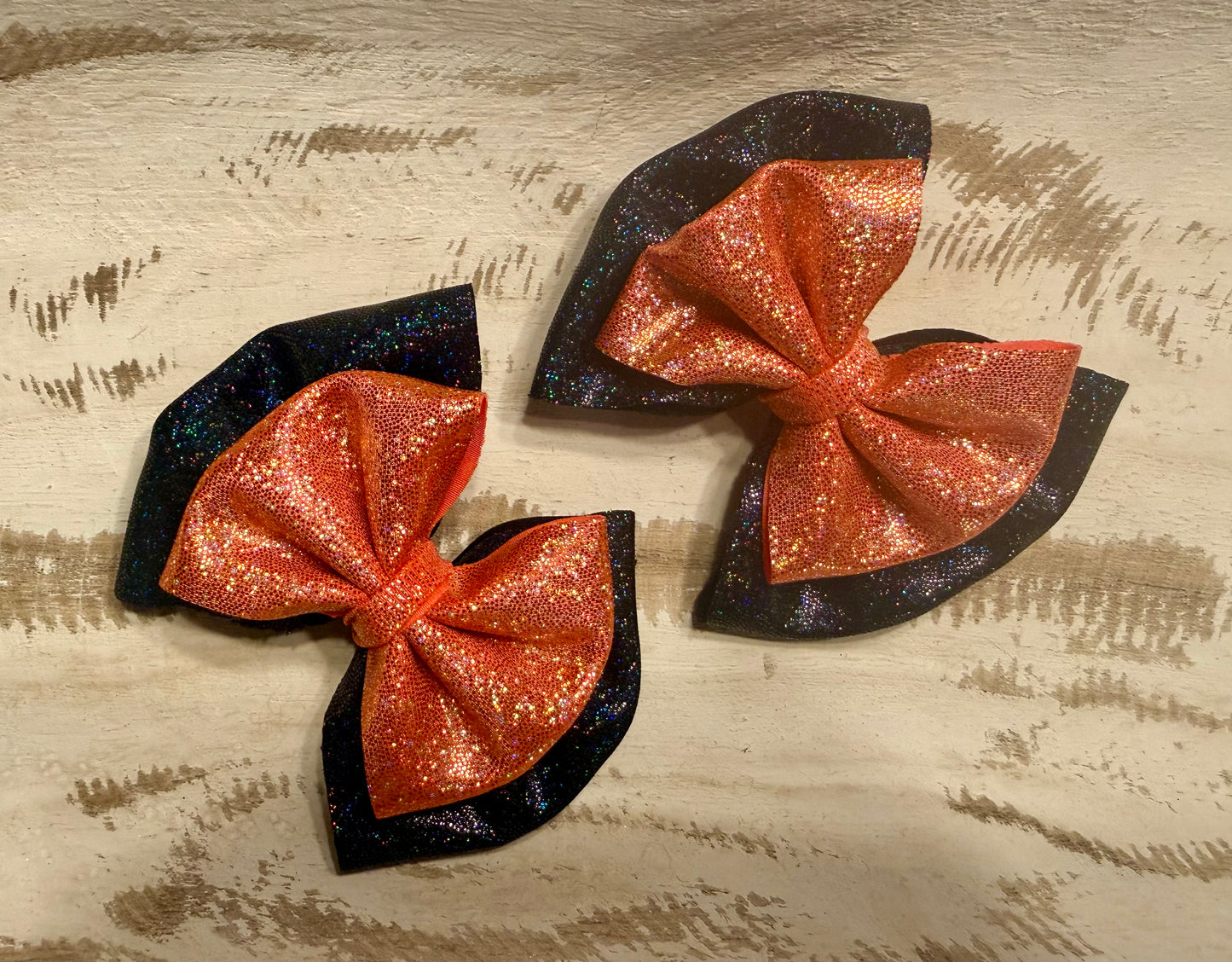 Classic Bow Piggy Set - Black Holographic