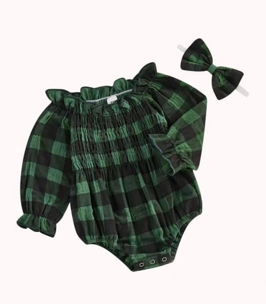 Merry Little Romper (Green)