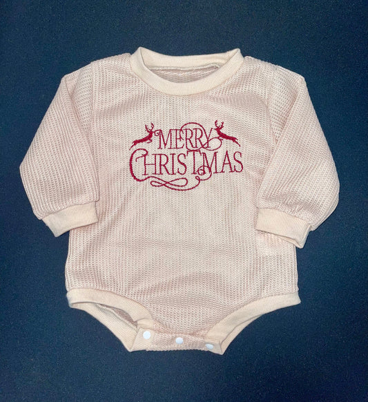 Merry Christmas Bubble Romper