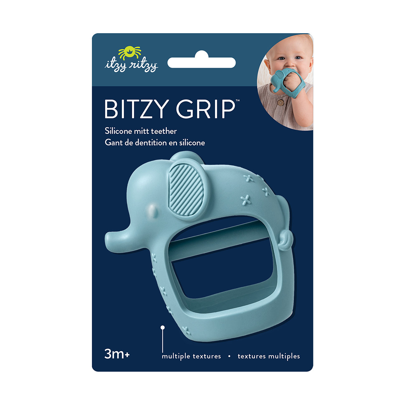 Bitzy Grip Hand Teether (Emerson the Elephant)