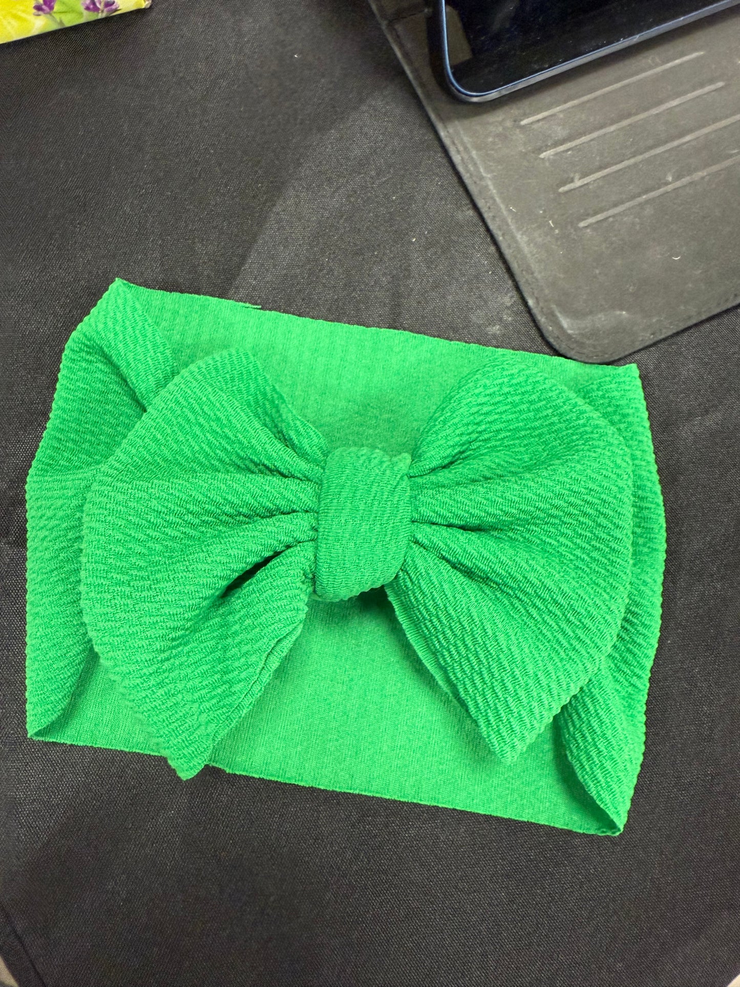 Large Headwrap - Bright Green (0-6 month)