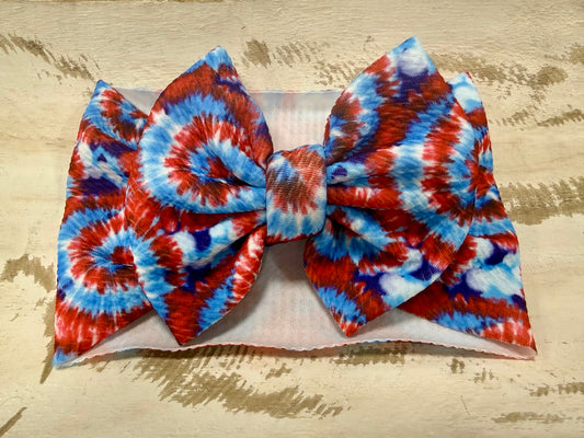 Classic Bow Headwrap - American Tie Dye