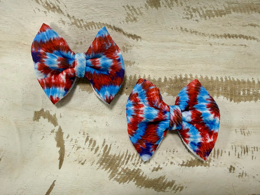 Classic Bow Piggy Set - American Tie Dye