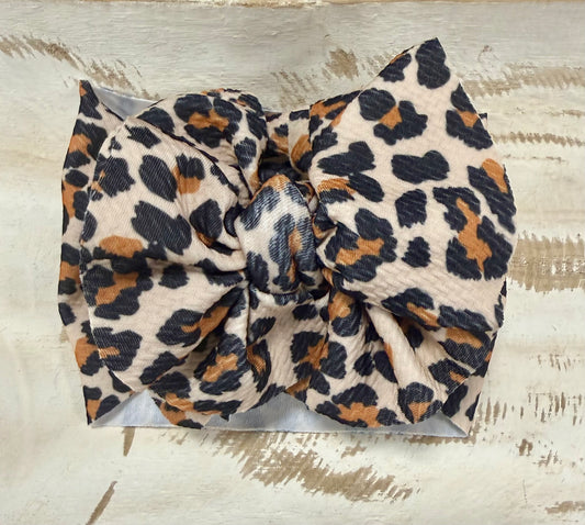 Shredded 4 Layer Headwrap - Leopard