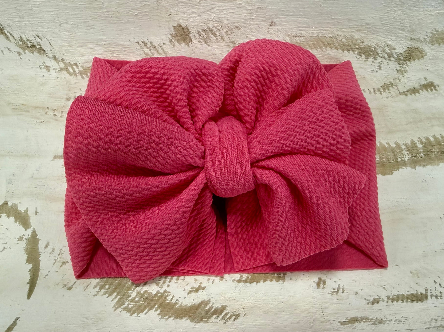 Shredded 2 Layer Headwrap - Hot Pink