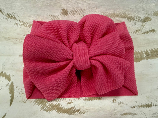 Shredded 2 Layer Headwrap - Hot Pink
