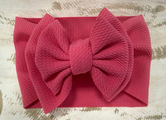 Double Layer Classic Headwrap - Hot Pink