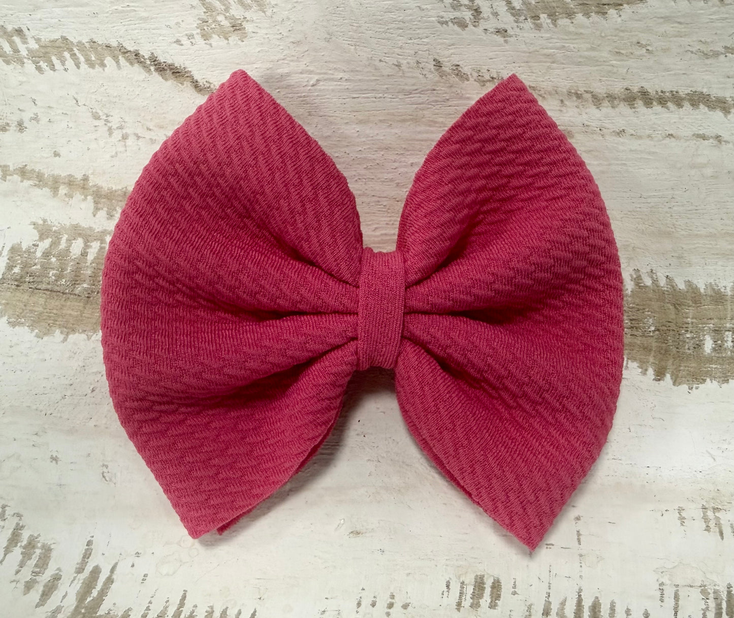 Classic Bow Alligator Clip - Hot Pink