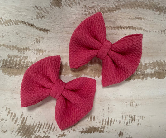 Classic Bow Piggy Set - Hot Pink