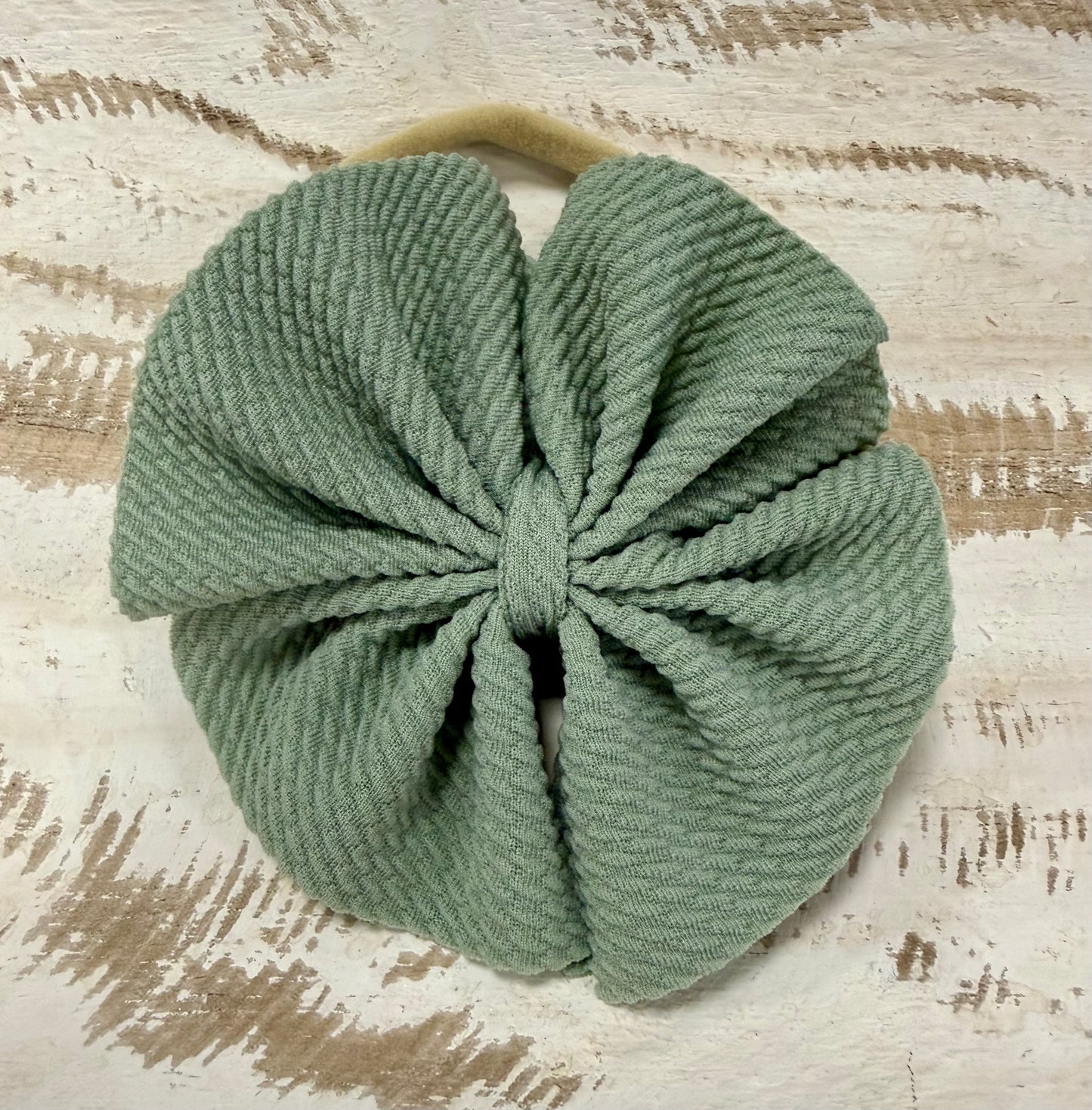 Shredded 2 Layer Nylon Bow - Rustic Sage