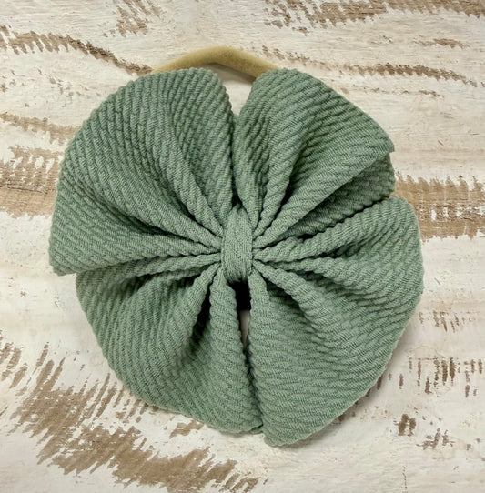 Shredded 2 Layer Nylon Bow - Rustic Sage