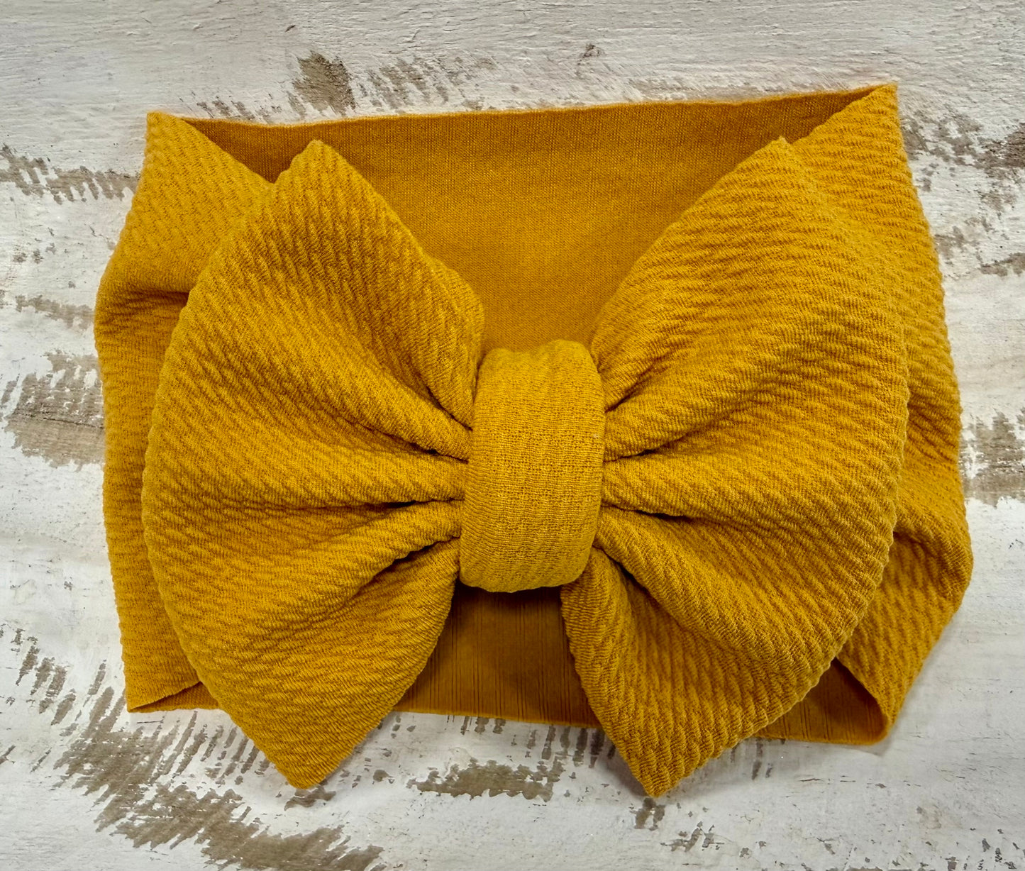 Classic Bow Headwrap - Mustard Yellow