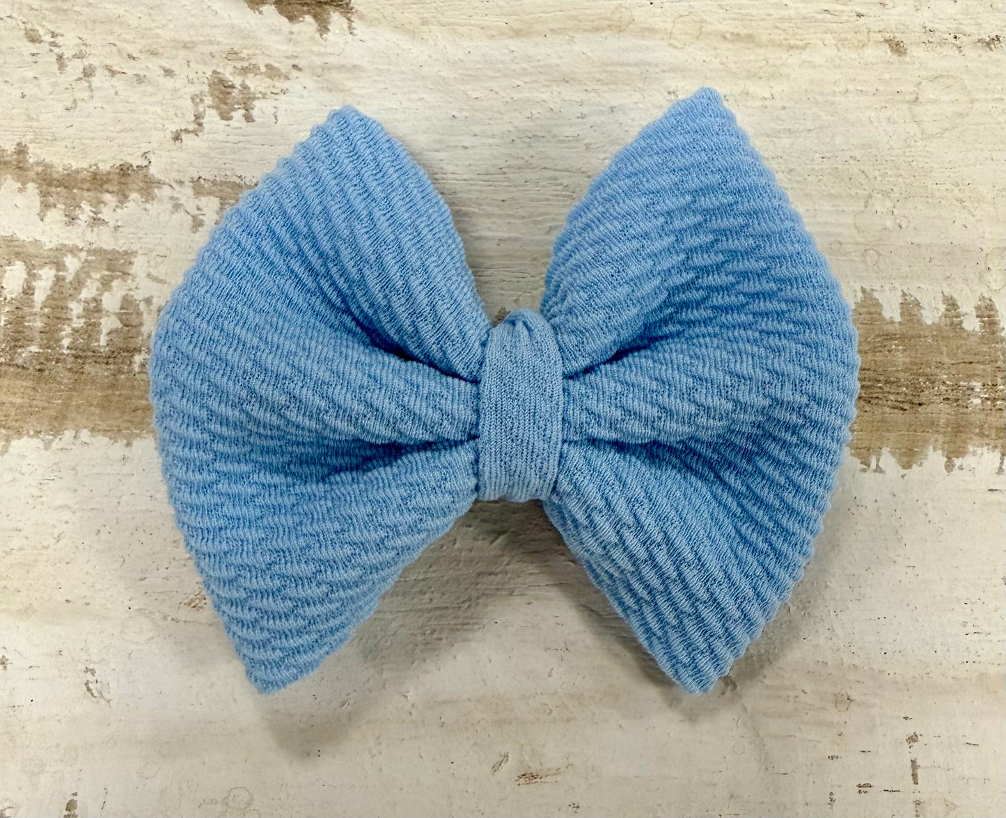 Classic Bow Alligator Clip - Light Blue