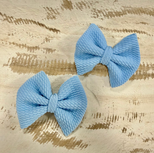 Classic Bow Piggy Set - Light Blue
