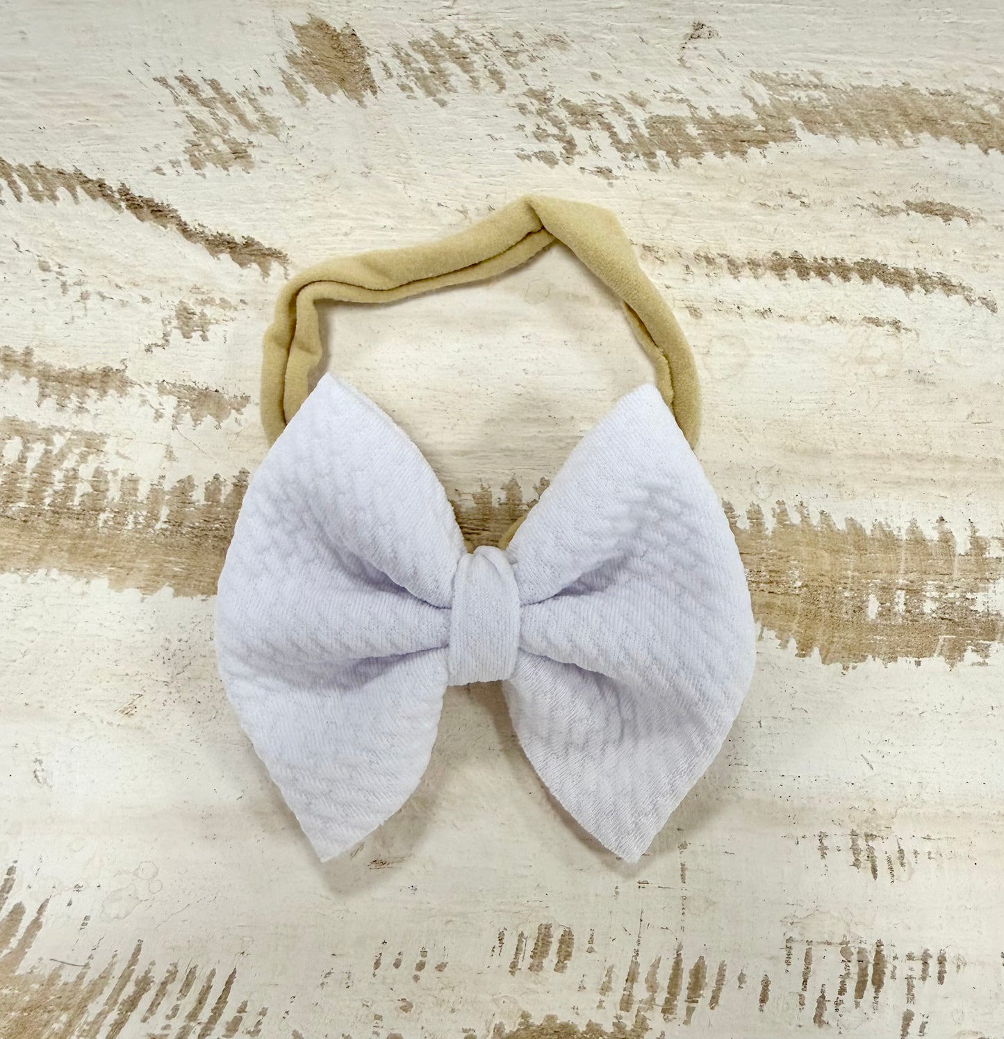 Classic Nylon Bow - White