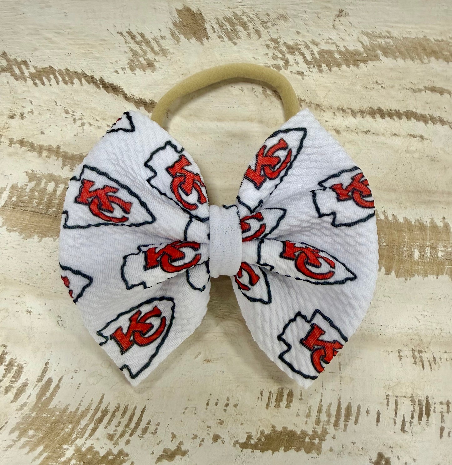 Classic Nylon Bow - White Chiefs Logo