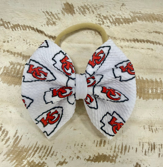 Classic Nylon Bow - White Chiefs Logo