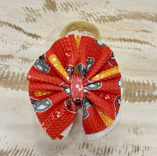 Shredded 4 Layer Nylon Bow - Red Chiefs