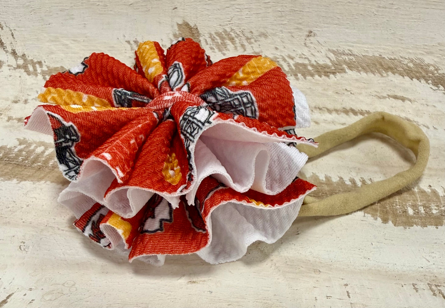 Shredded 4 Layer Nylon Bow - Red Chiefs