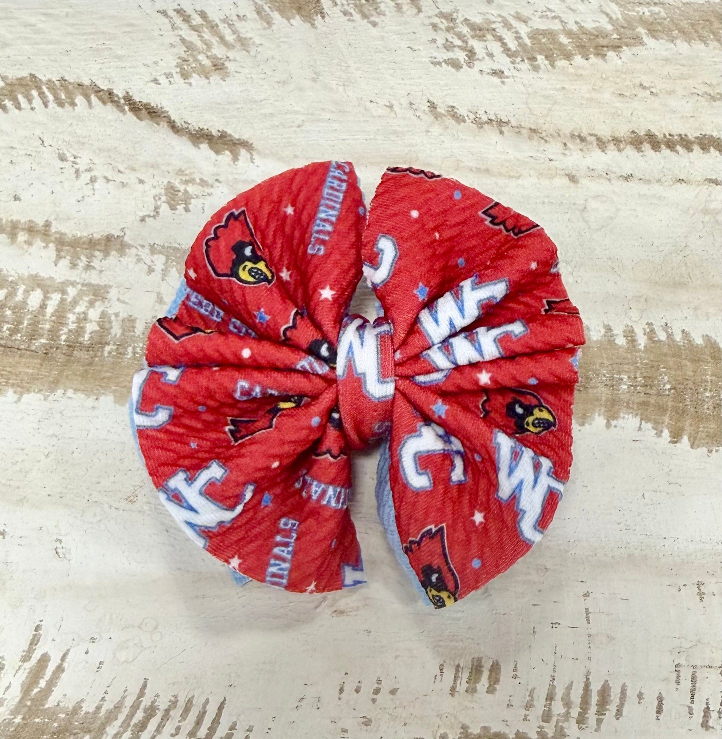 Shredded 2 Layer Alligator Bow - Webb City Cardinals