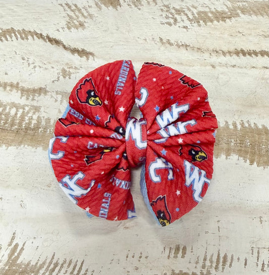 Shredded 2 Layer Alligator Bow - Webb City Cardinals