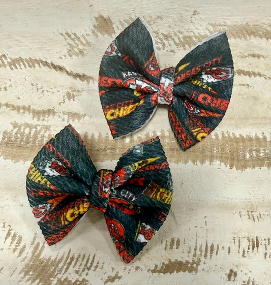 Classic Bow Piggy Set - Chiefs Blackout
