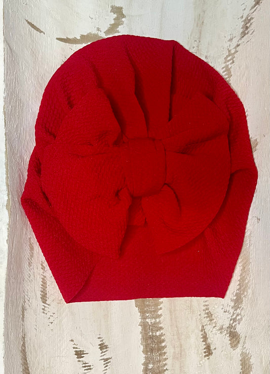 Waffle Knit Turban (Red)