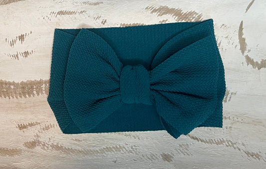 Waffle Knit Large Head-wrap (Forest Green)