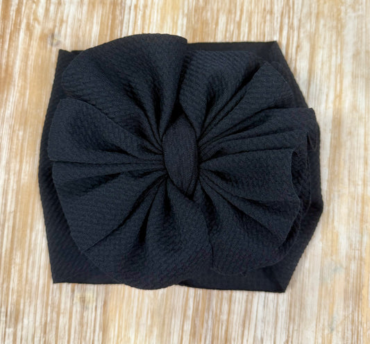 Shredded 4 Layer Headwrap-Black (0-6 month)
