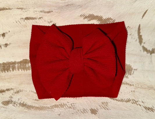 Classic Large Headwrap - Red (0-6 month)