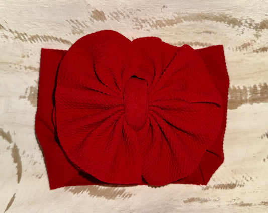 Shredded 4 Layer Headwrap-Red (0-6 month)