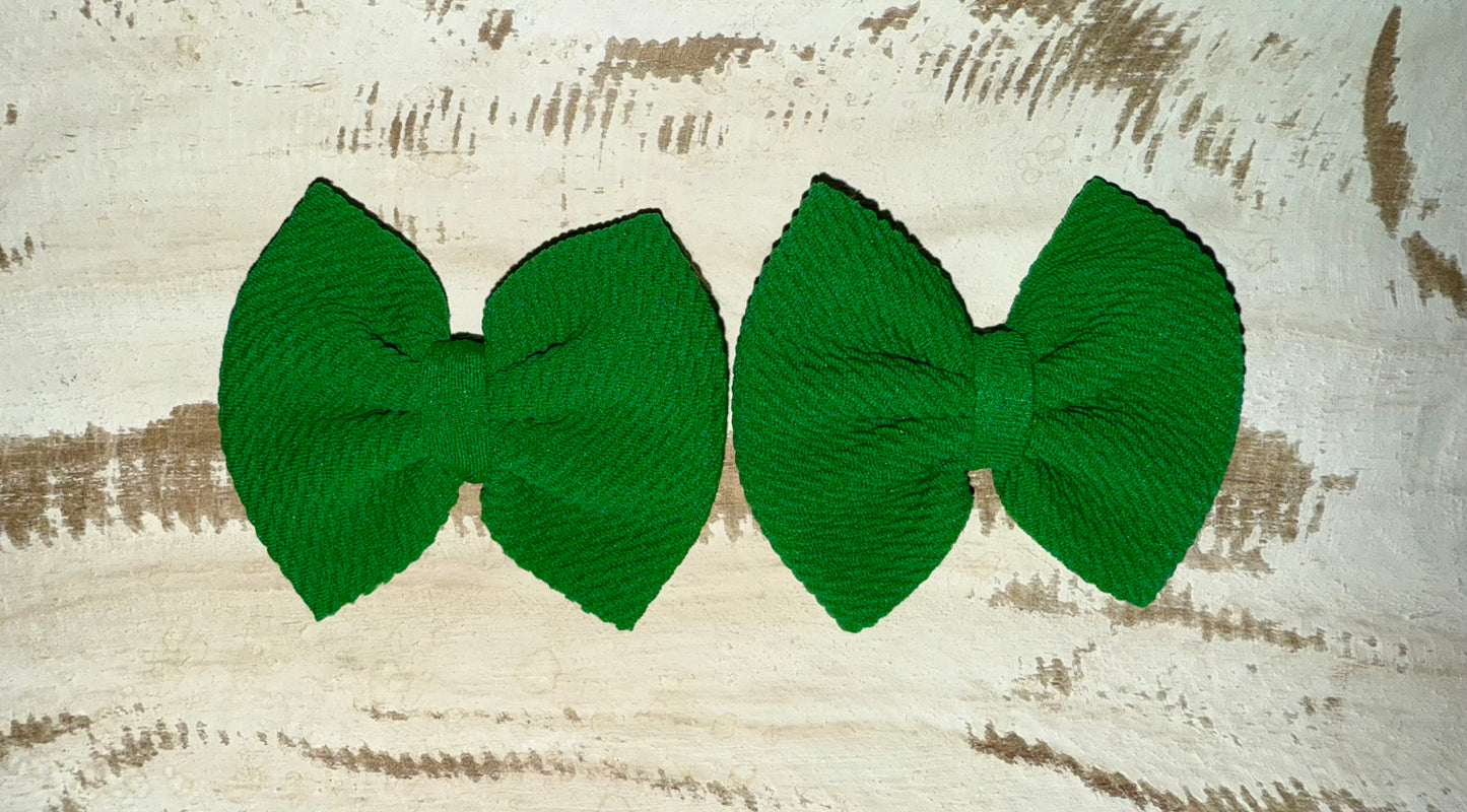 Classic Bow Piggy Set - 3" (Green)