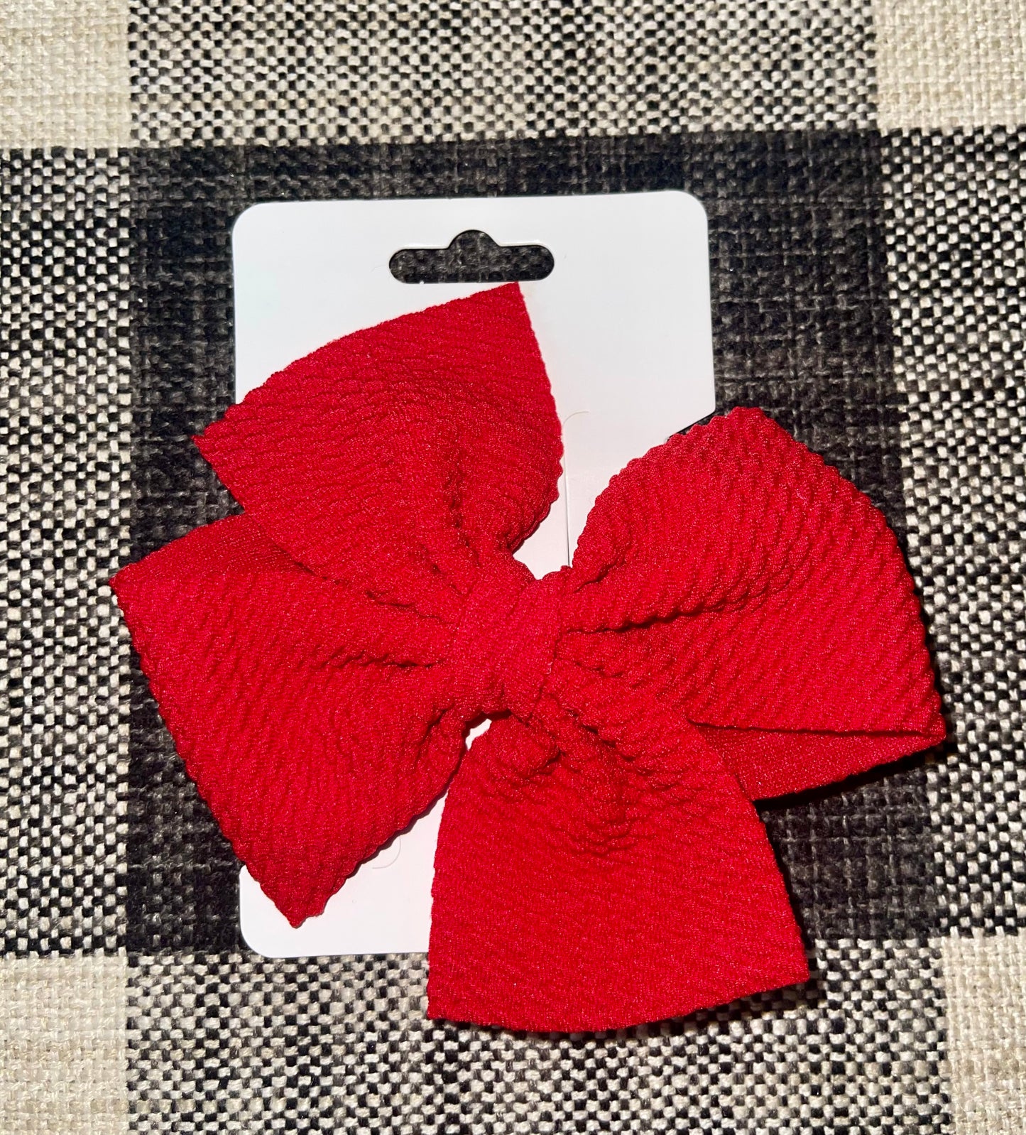 Alligator Clip Bow (Red)