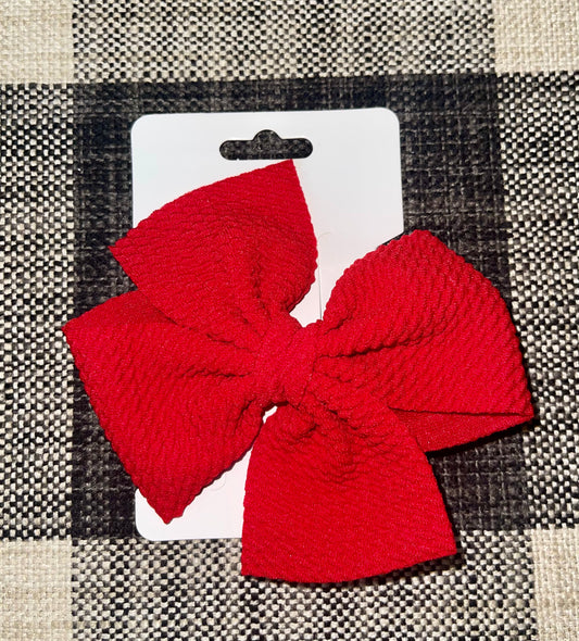 Alligator Clip Bow (Red)