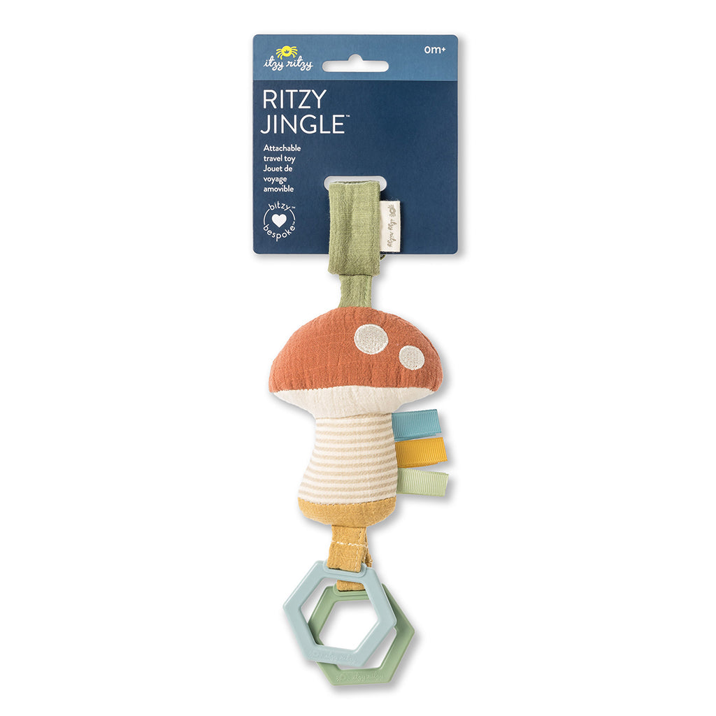 Bitzy Bespoke™ Ritzy Jingle Attachable Travel Toy (Mushroom)