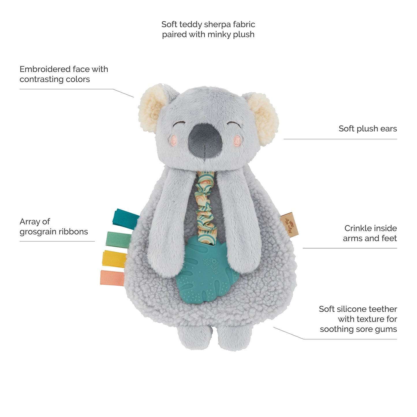 Itzy Plush and Teether Toy (Kayden the Koala)