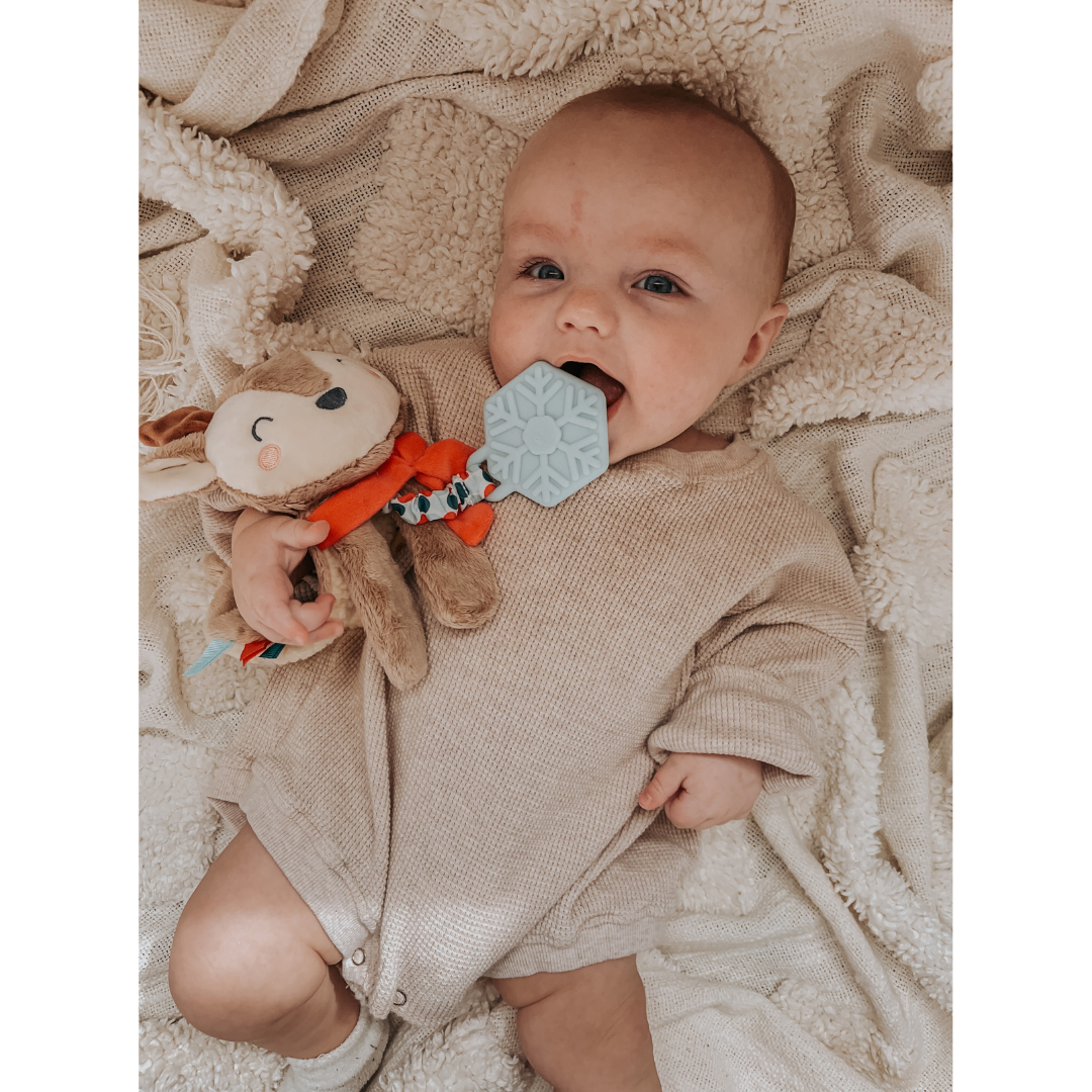 Holiday Itzy Lovey Plush and Teether (Jolly the Reindeer)