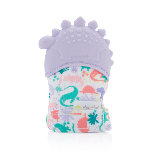 Itzy Mitt® Teething Mittens (Lilac Dino)