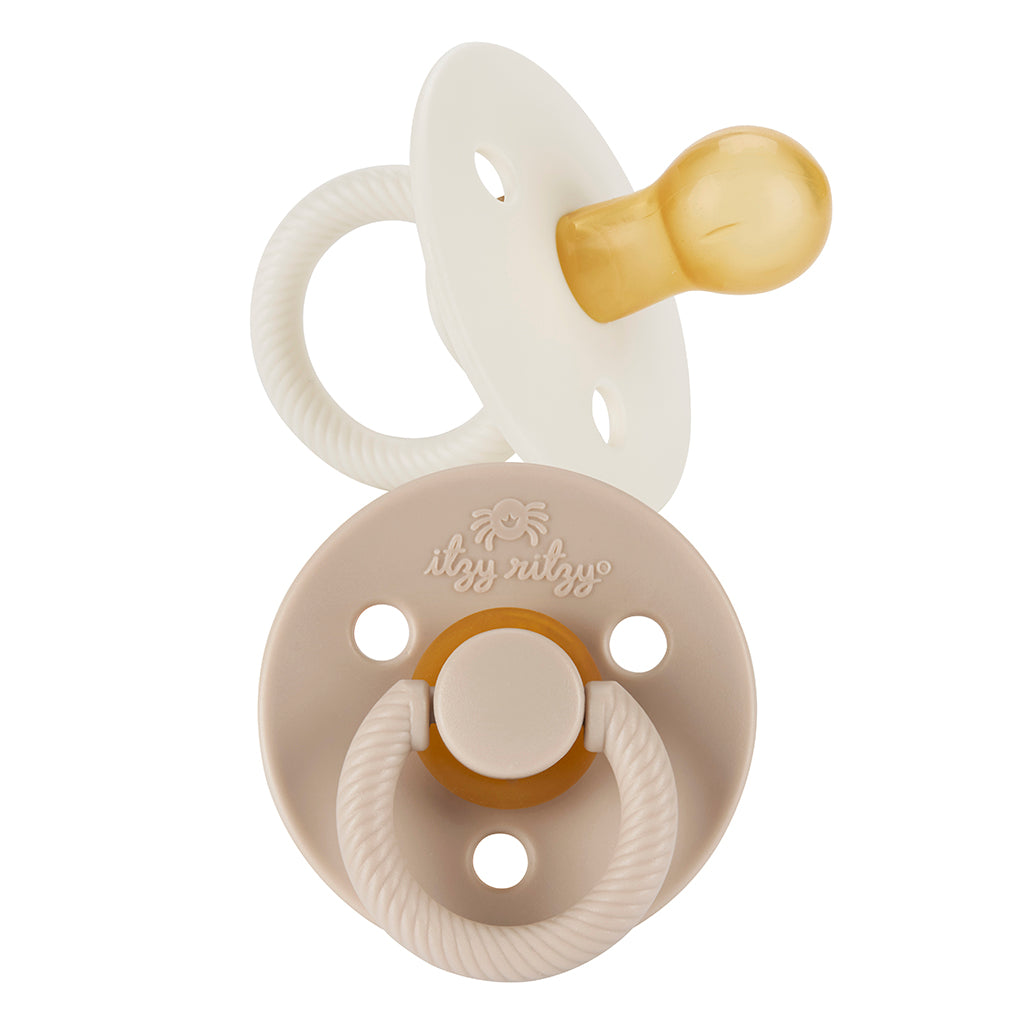 Itzy Soother™ Natural Rubber Pacifier - 0-6M (Coconut & Toast)