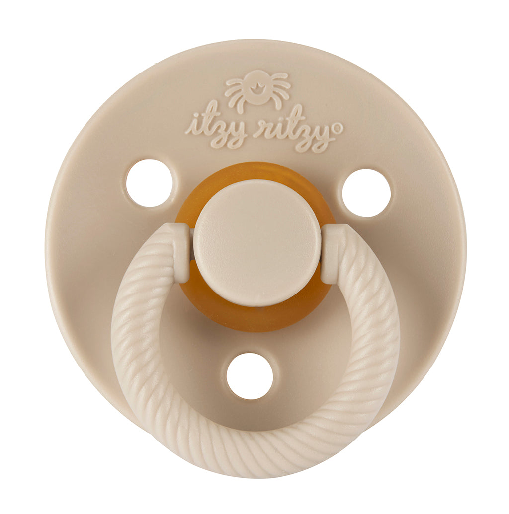 Itzy Soother™ Natural Rubber Pacifier - 0-6M (Coconut & Toast)