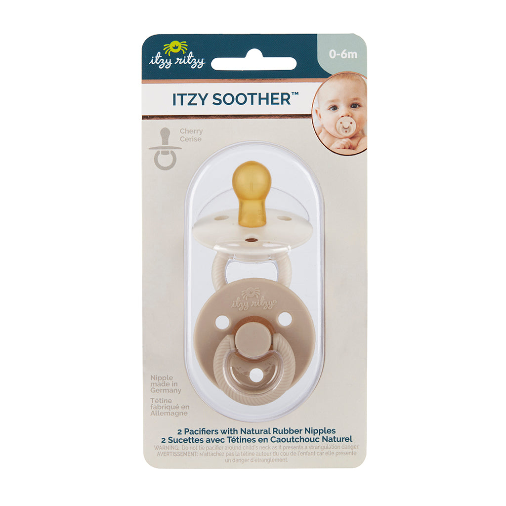 Itzy Soother™ Natural Rubber Pacifier - 0-6M (Coconut & Toast)