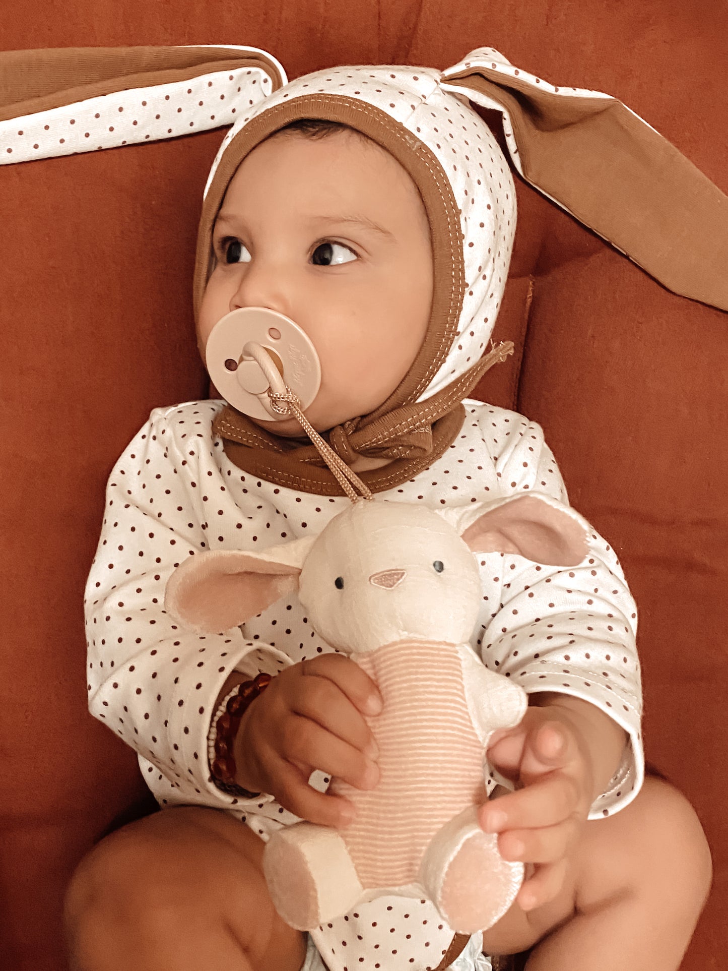 Bitzy Pal™ Natural Rubber Pacifier & Lovey (Bunny)